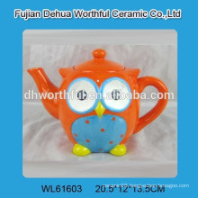 Lovely owl shape ceramic animal teapot